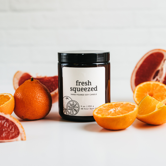 Fresh Squeezed Soy Candle | 9 oz Amber Jar