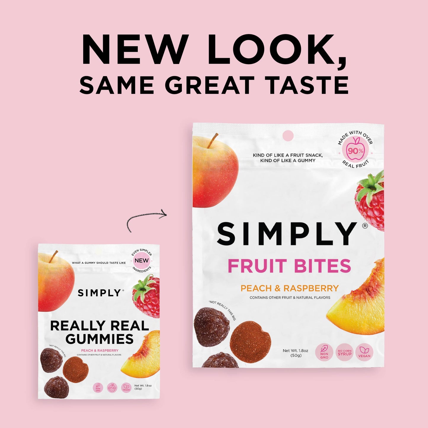 Fruit Bites | Peach Raspberry, 1.8 oz Bags - Heartfelt Gift Box