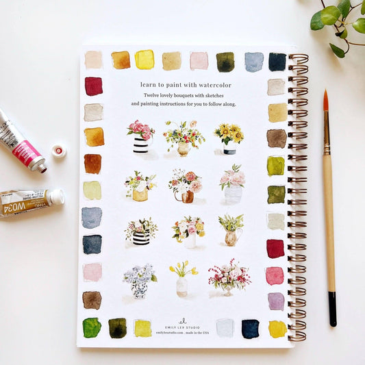 Bouquets watercolor workbook - Heartfelt Gift Box