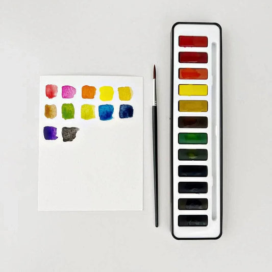 Watercolor paint set 12 colors - Heartfelt Gift Box