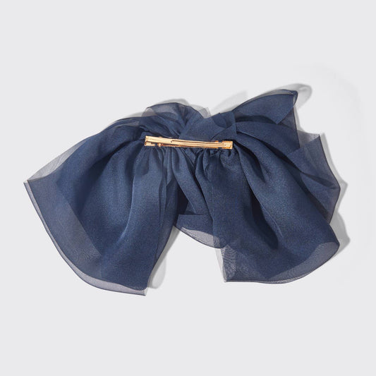 Chiffon Bow Hair Clip - Blue Orchid - Heartfelt Gift Box