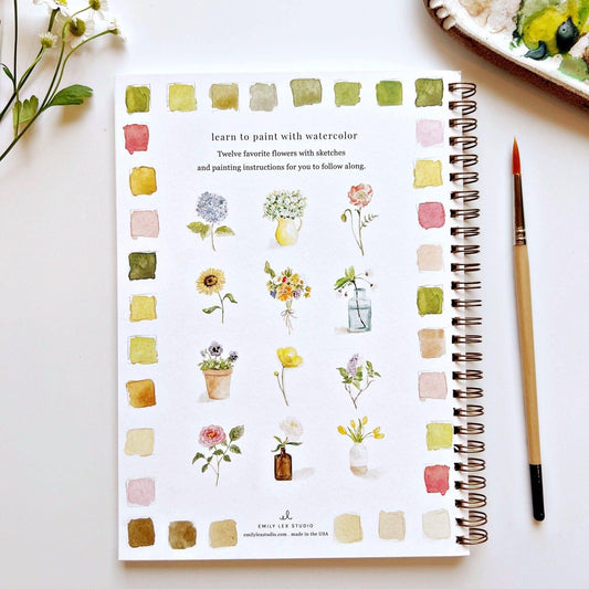 Flowers watercolor workbook - Heartfelt Gift Box
