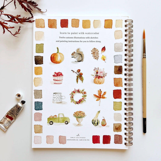 Autumn Watercolor Workbook - Heartfelt Gift Box