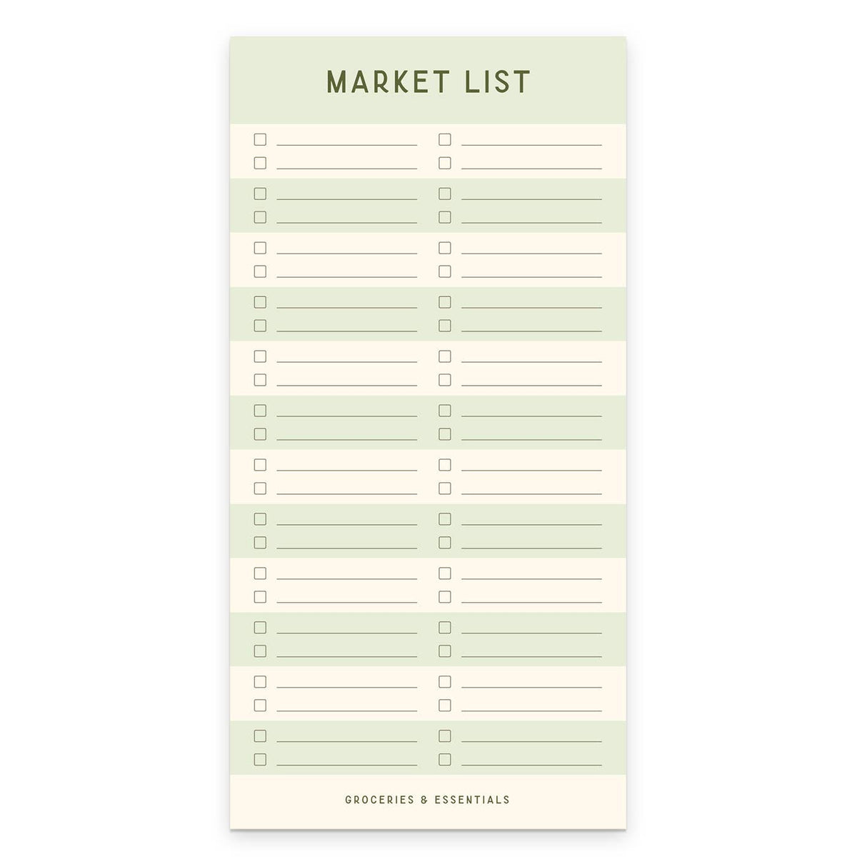 Striped Market List Notepad | Seaglass