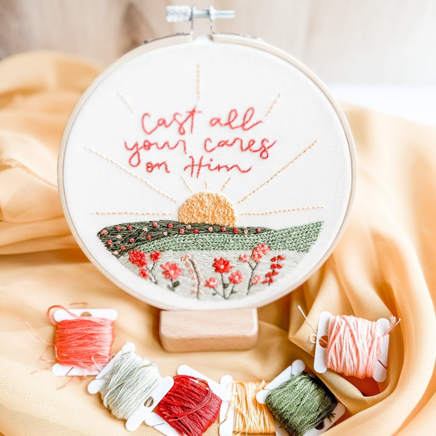 Cast All Your Cares Embroidery Kit