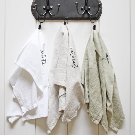 Mother Tea Towel | Natural, Cotton Linen Blend - Heartfelt Gift Box