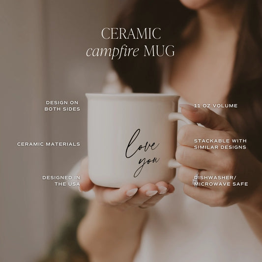 Love You Ceramic Campfire Mug