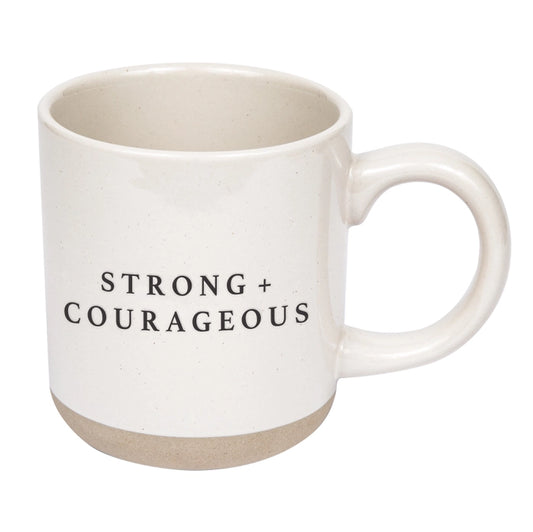 Strong + Courageous Stoneware Mug