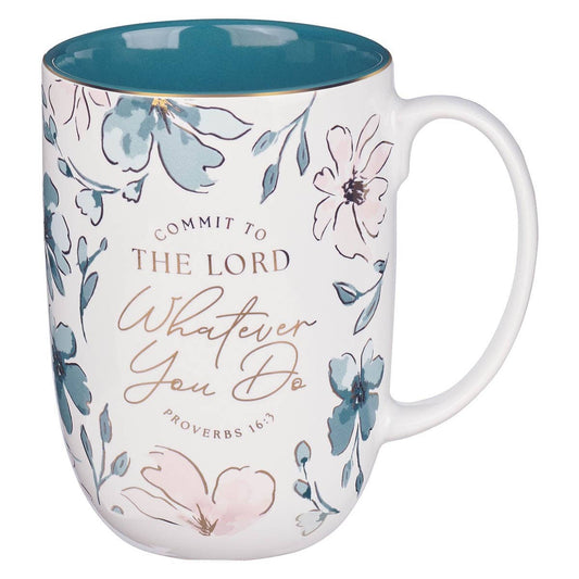 Teal Mug | Commit to the Lord Prov. 16:3 - Heartfelt Gift Box