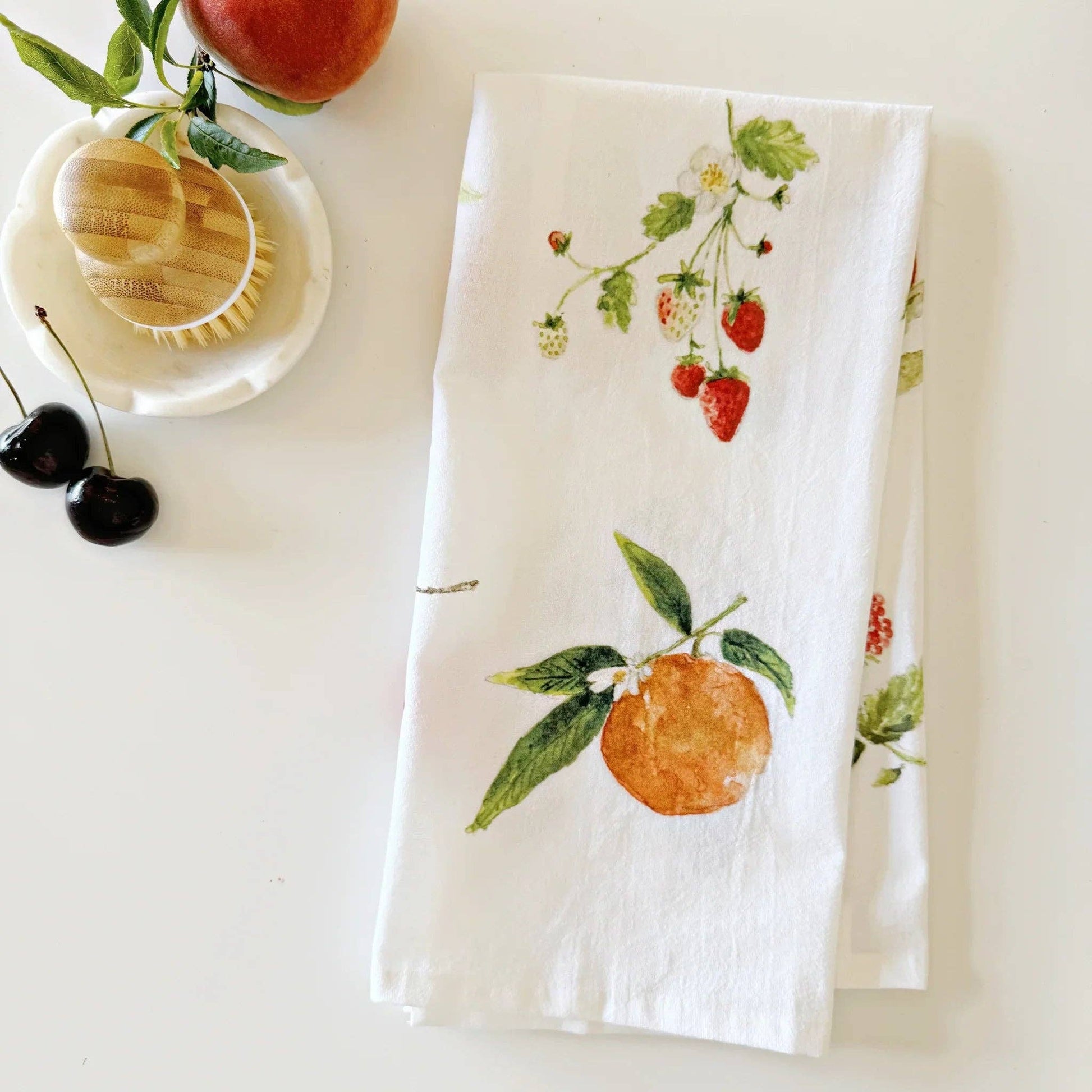 Fruit cotton flour sack tea towel - Heartfelt Gift Box