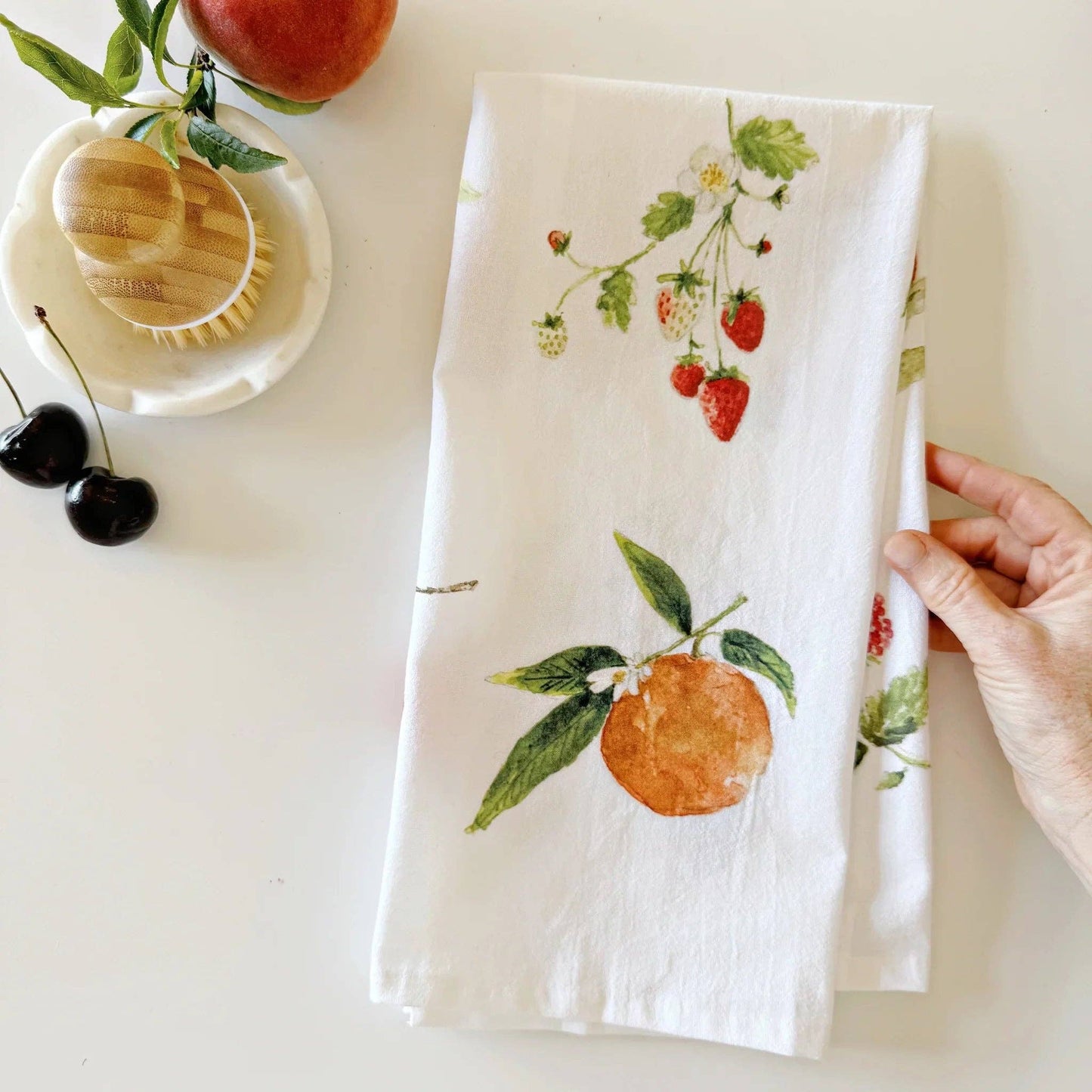 Fruit cotton flour sack tea towel - Heartfelt Gift Box