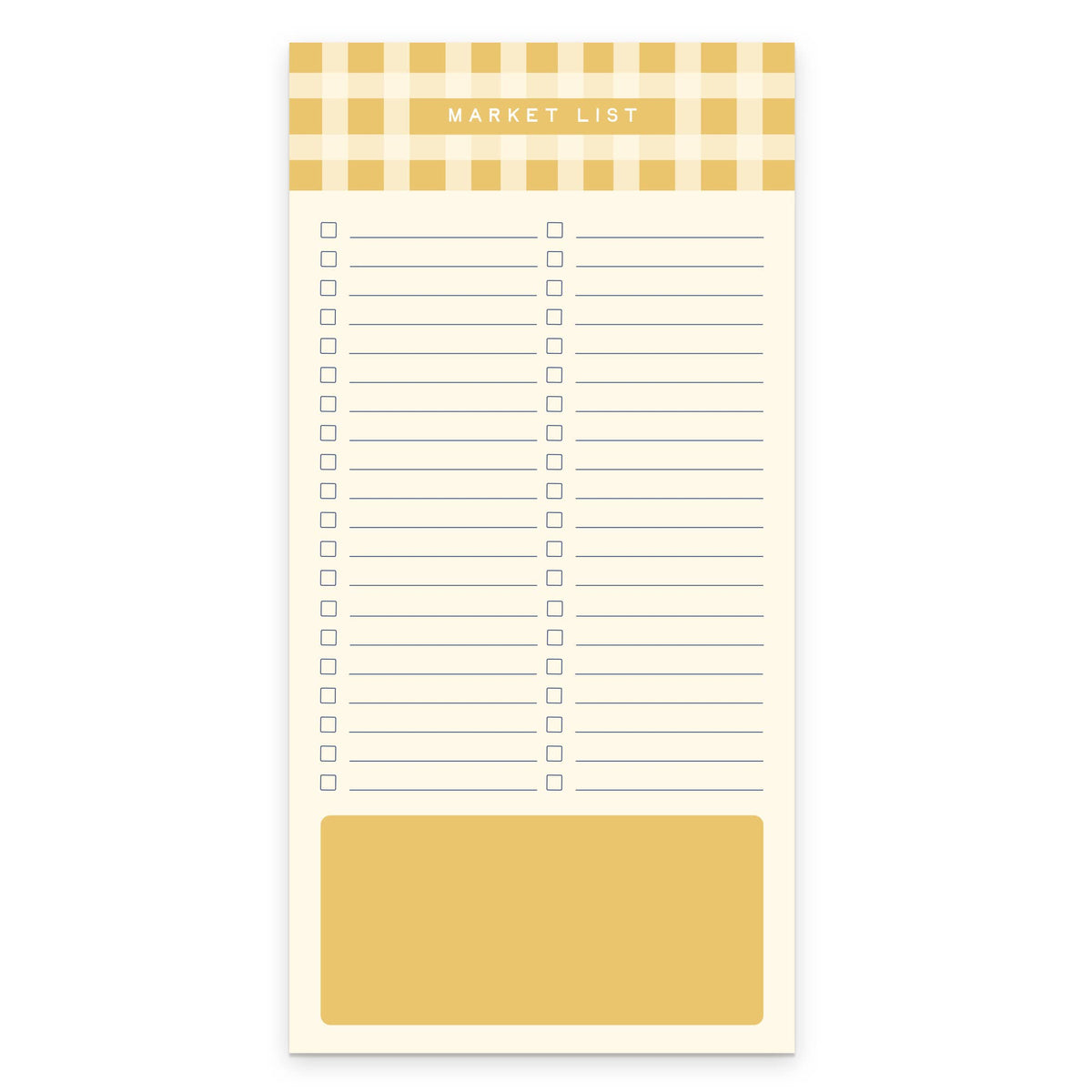 Gingham Pattern Market List