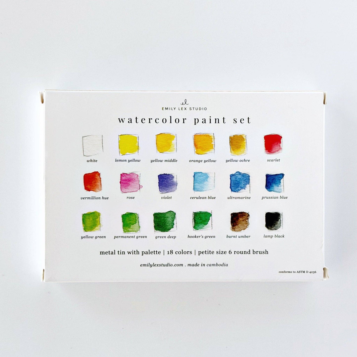 Watercolor Paint Set | 18 colors with Brush