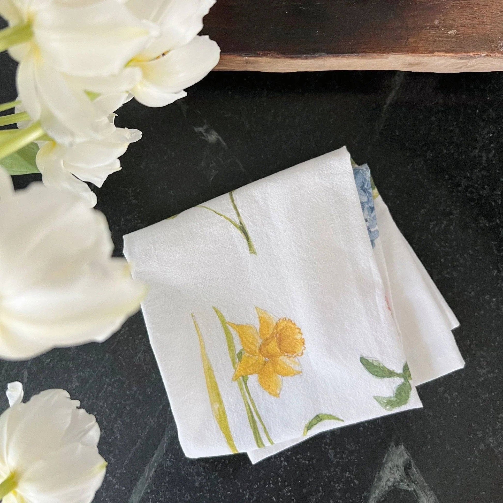 Garden flowers cotton flour sack tea towel - Heartfelt Gift Box