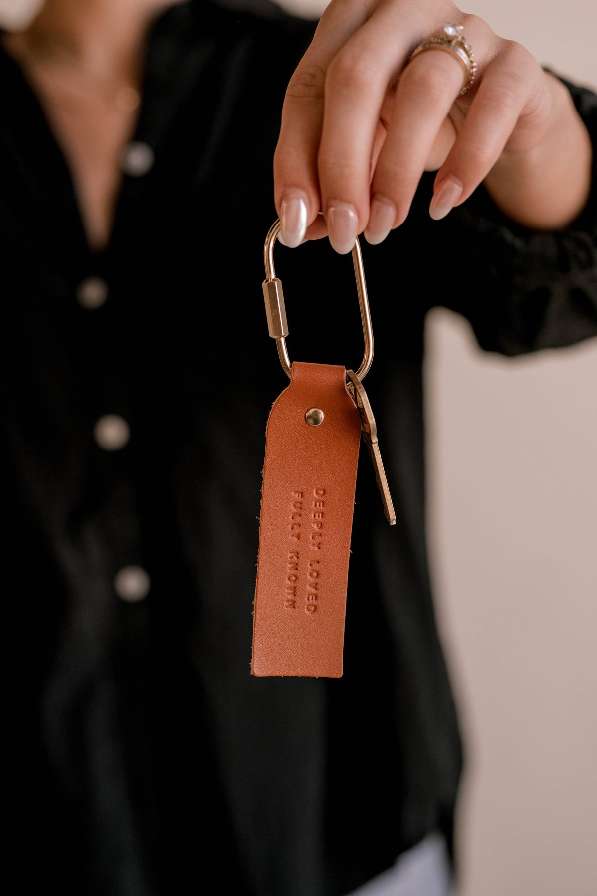 Deeply Loved Camel Key Fob