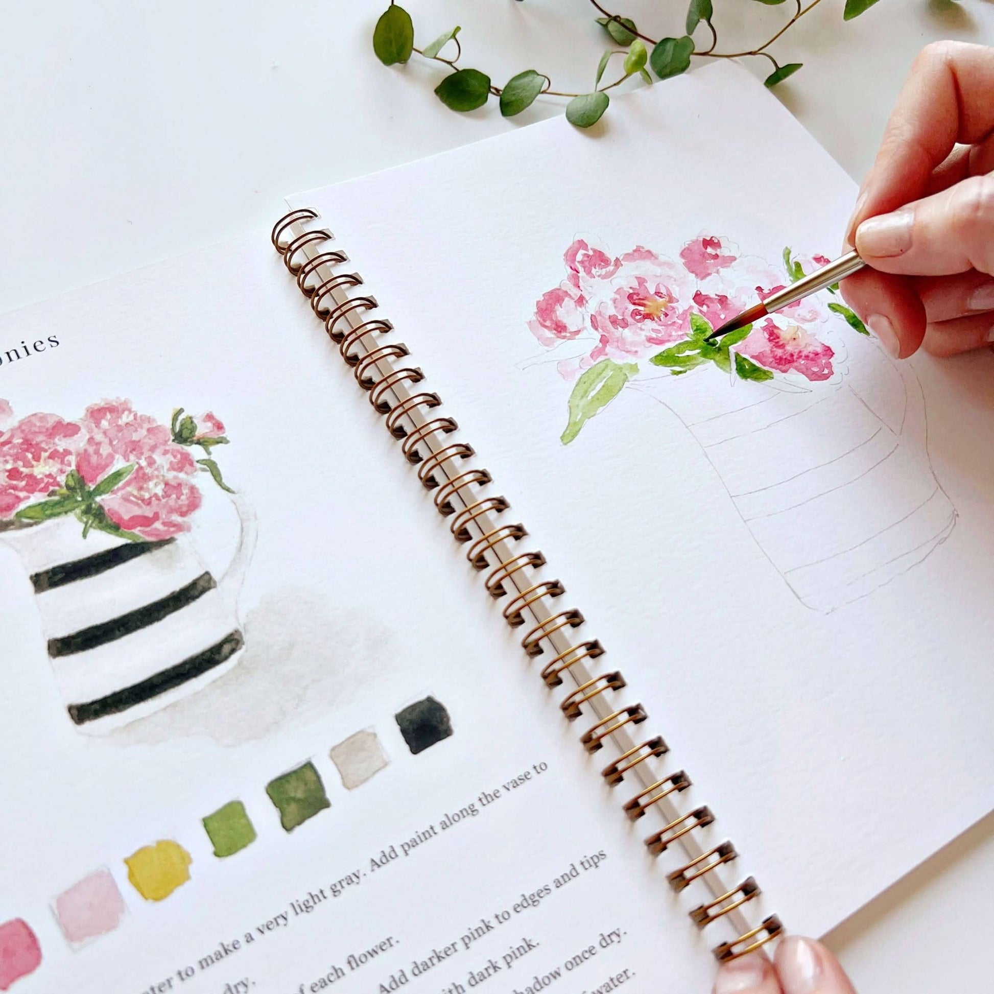 Bouquets watercolor workbook - Heartfelt Gift Box