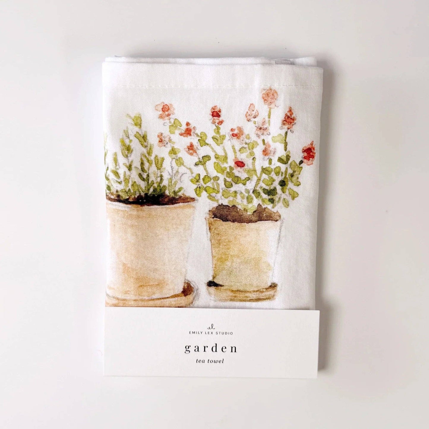 Garden cotton flour sack tea towel - Heartfelt Gift Box