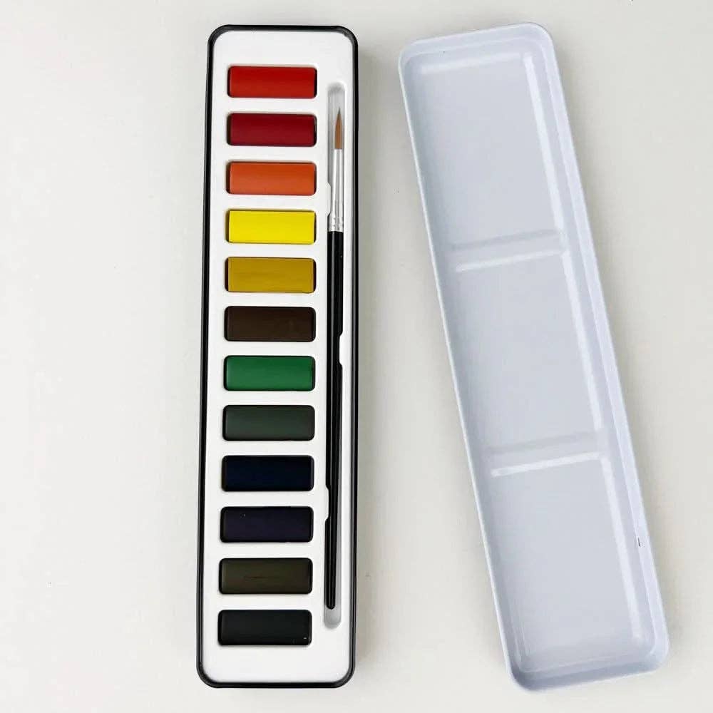 Watercolor paint set 12 colors - Heartfelt Gift Box