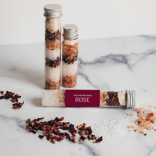 Botanical Bath Salt Tube | Rose - Heartfelt Gift Box