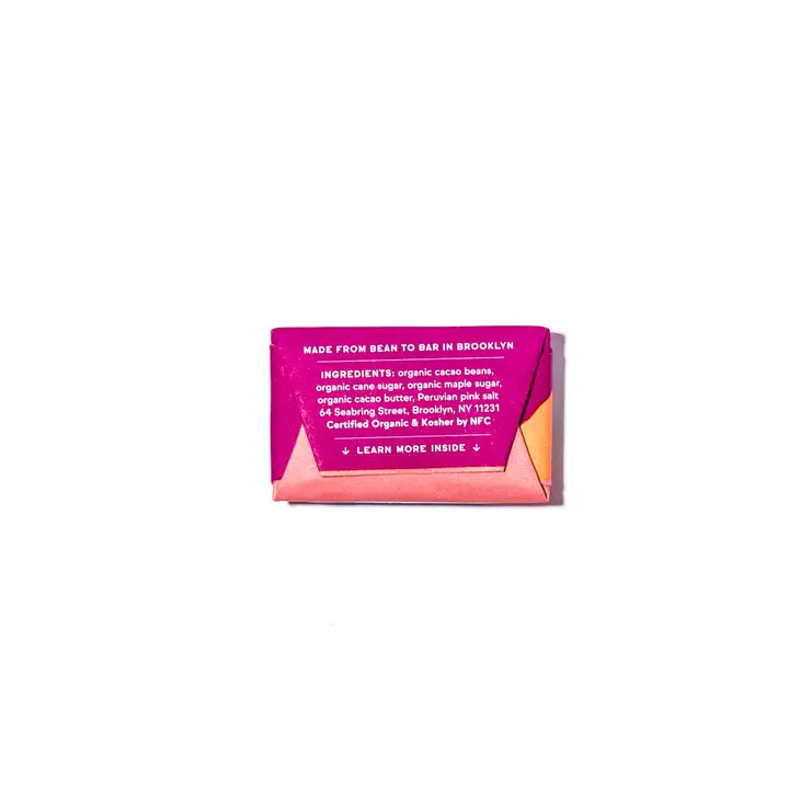71% Pink Sea Salt Mini Chocolate Bar - Heartfelt Gift Box