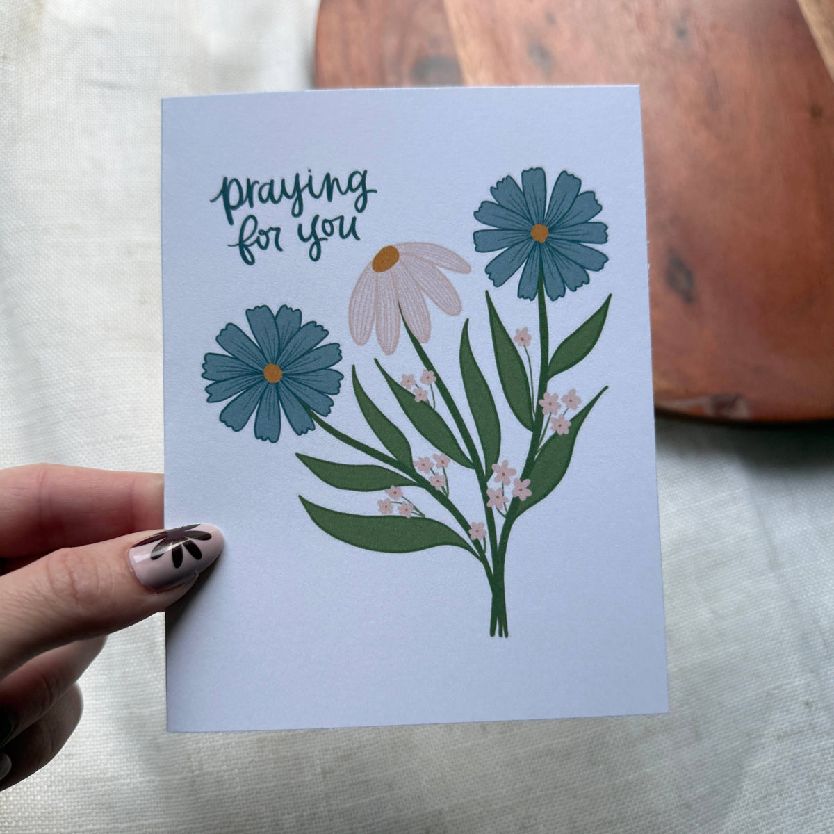 Praying for You Flowers Card