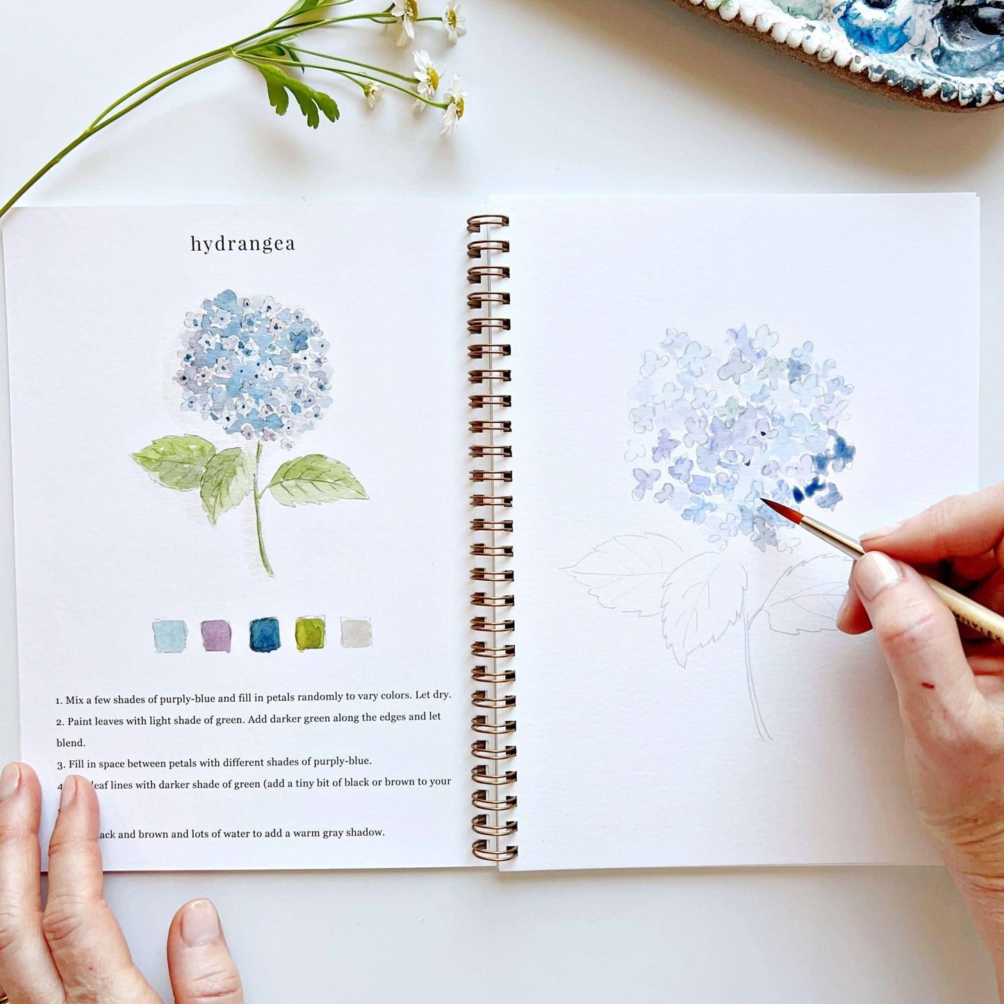 Flowers watercolor workbook - Heartfelt Gift Box