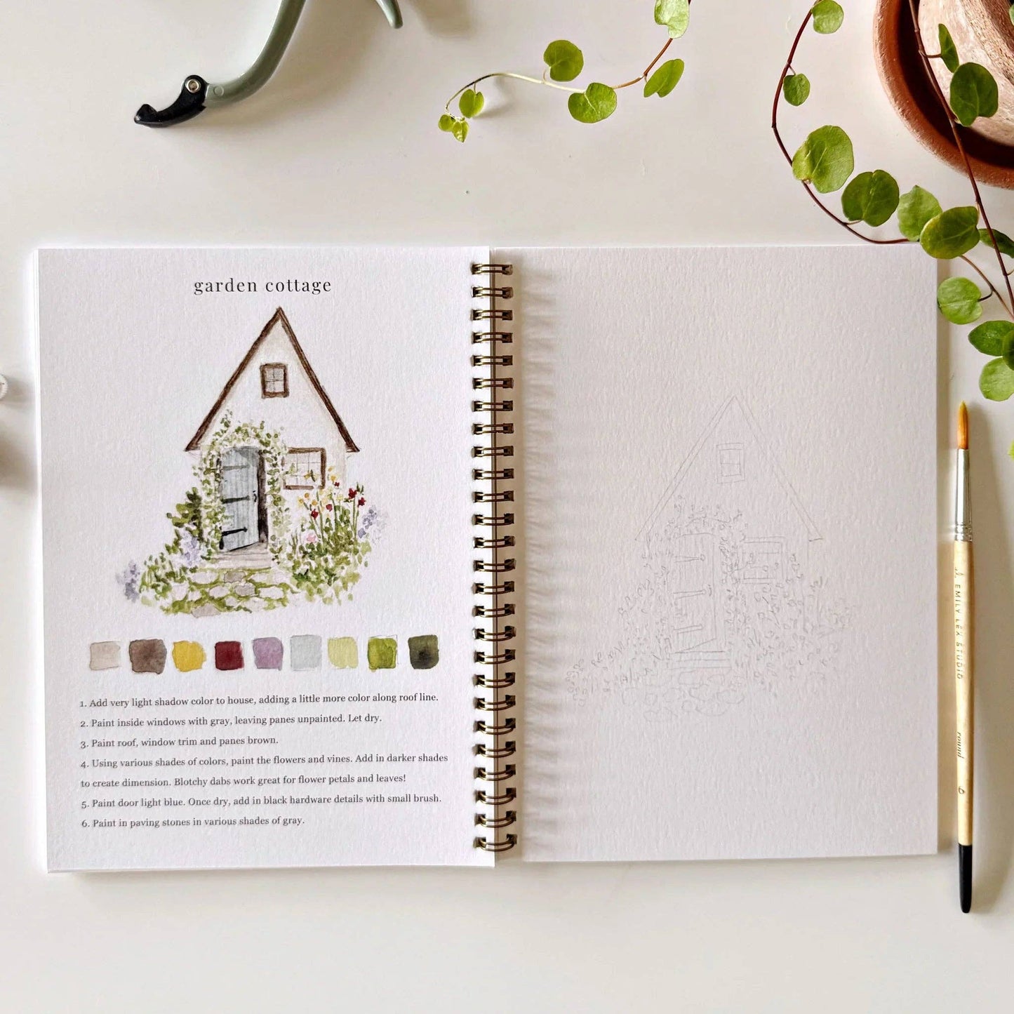 Garden watercolor workbook - Heartfelt Gift Box