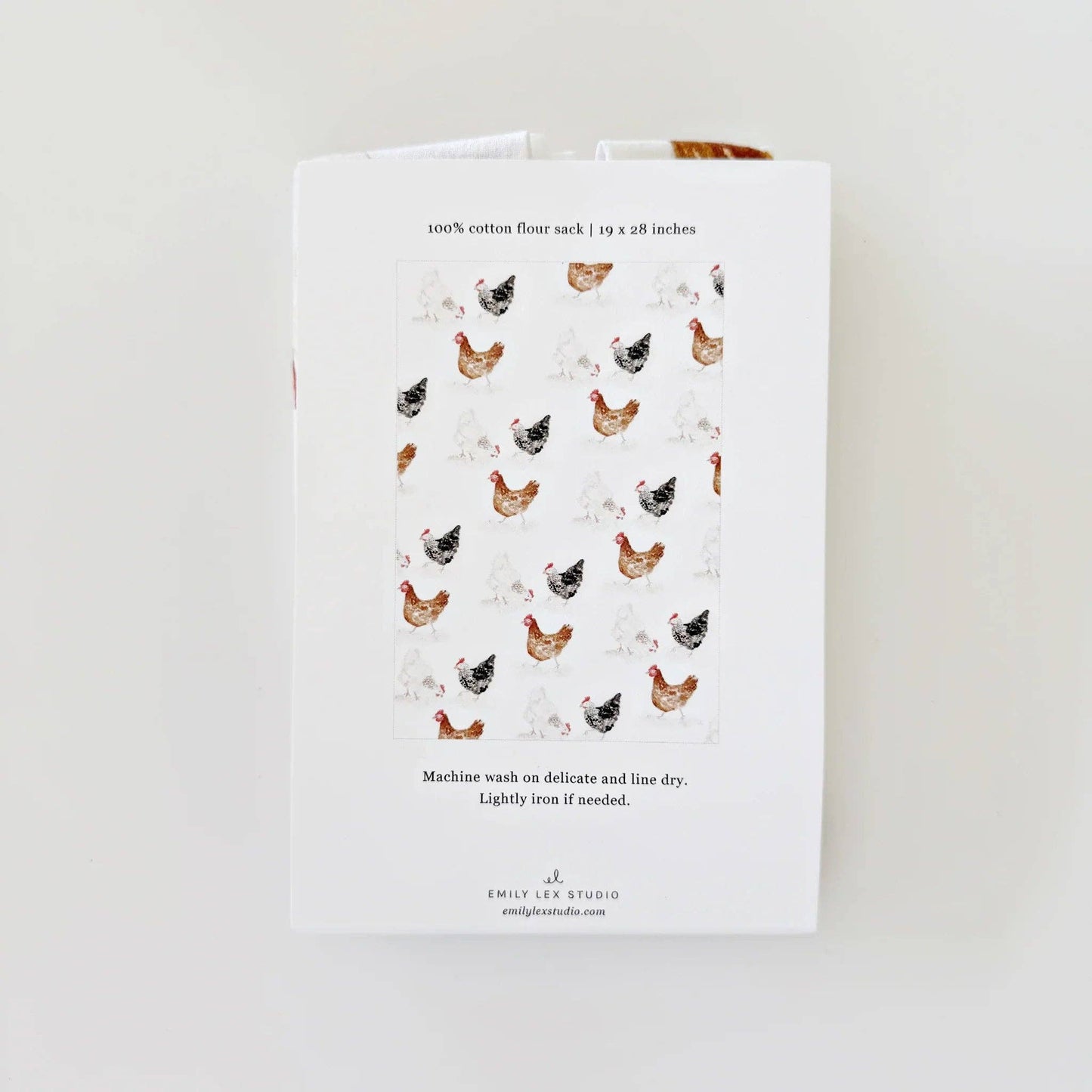 Chickens cotton flour sack tea towel - Heartfelt Gift Box