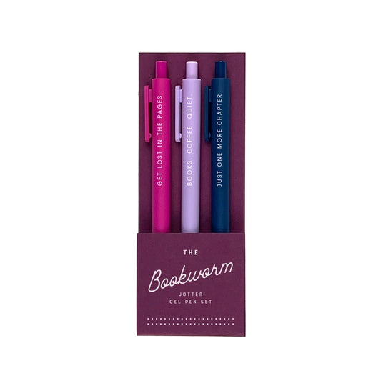 The Bookworm Jotter Gel Pens | Set of 3