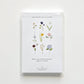 Garden flowers cotton flour sack tea towel - Heartfelt Gift Box