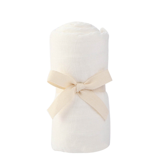 Soft Bamboo Baby Swaddle | Ivory