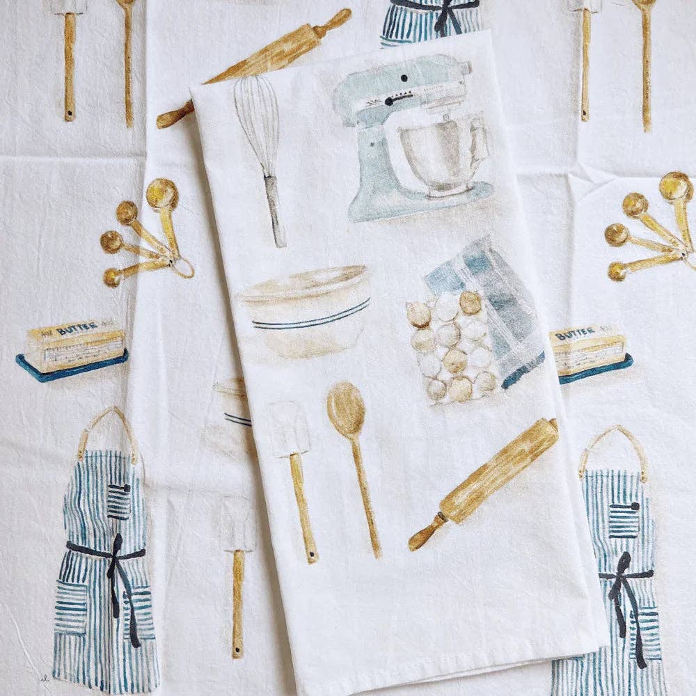 Baking cotton flour sack tea towel - Heartfelt Gift Box
