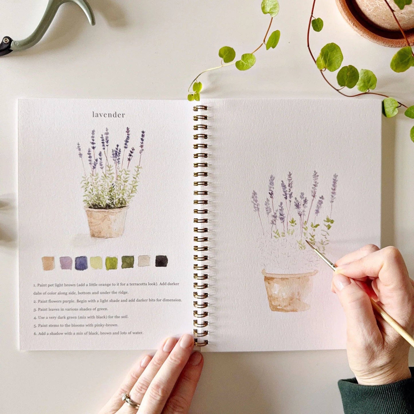 Garden watercolor workbook - Heartfelt Gift Box