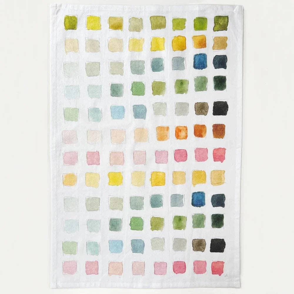 Paint swatch cotton flour sack tea towel - Heartfelt Gift Box