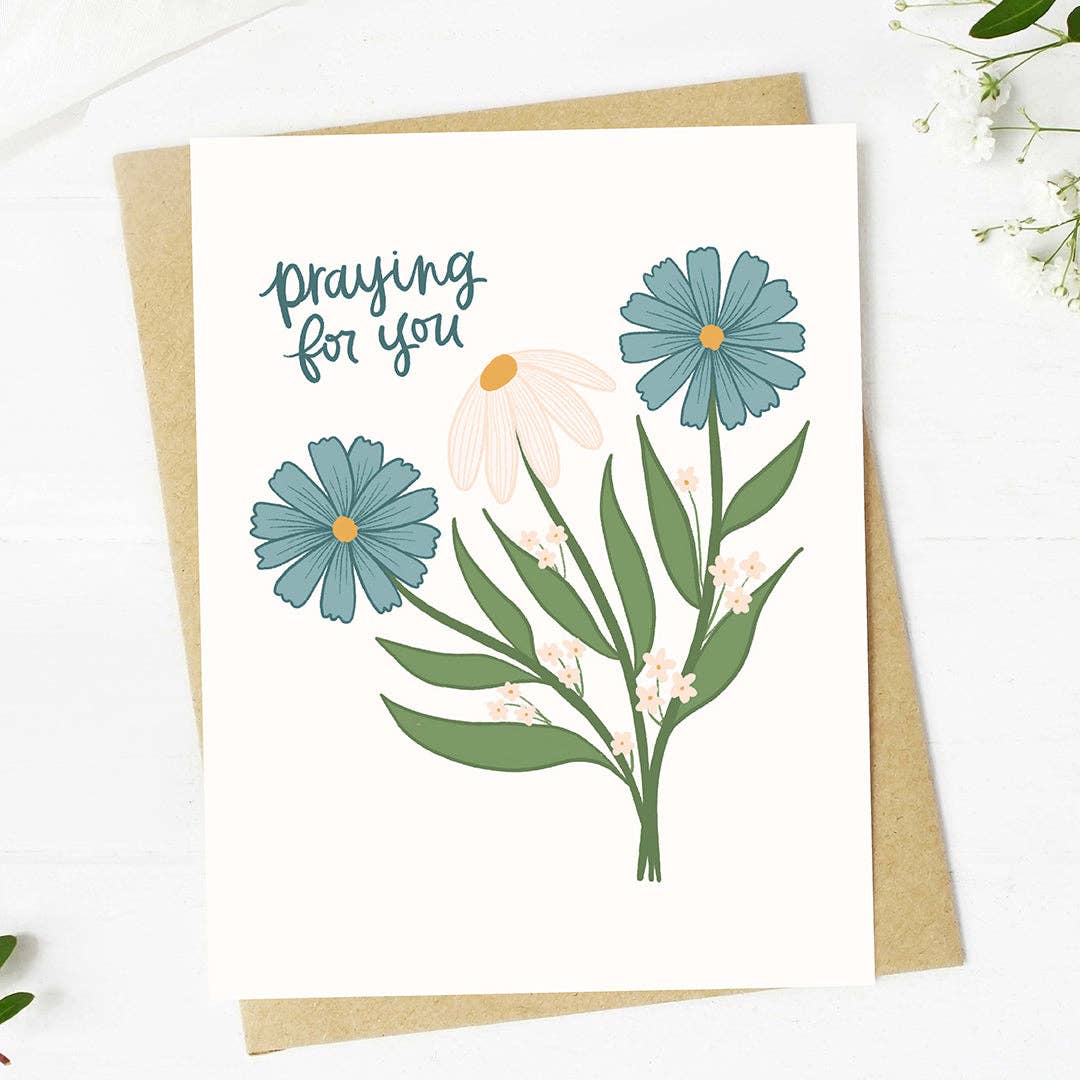 Praying for You Flowers Card