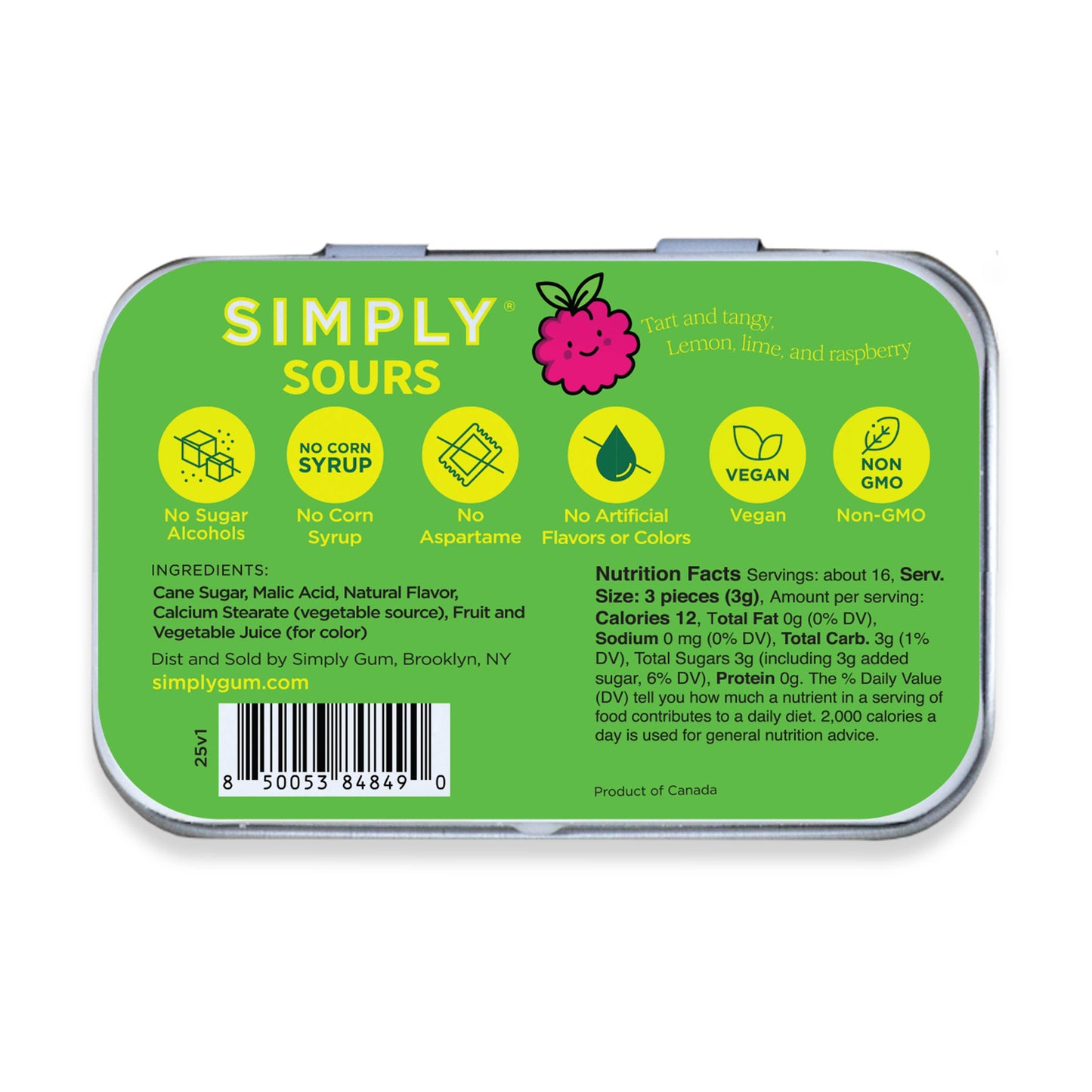 Simply Sours - Citrus Berry 1.8oz - Heartfelt Gift Box