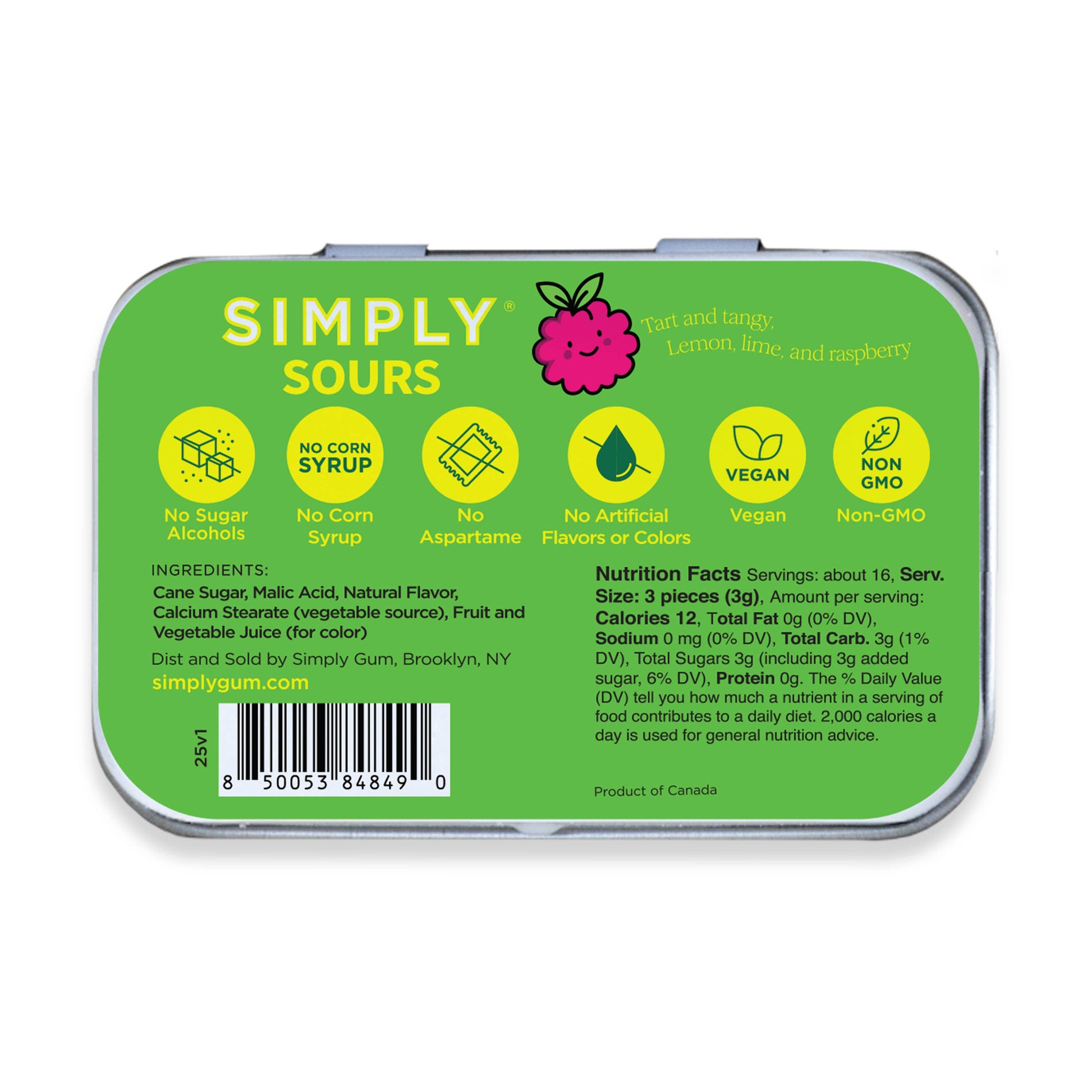 Simply Sours - Citrus Berry 1.8oz - Heartfelt Gift Box