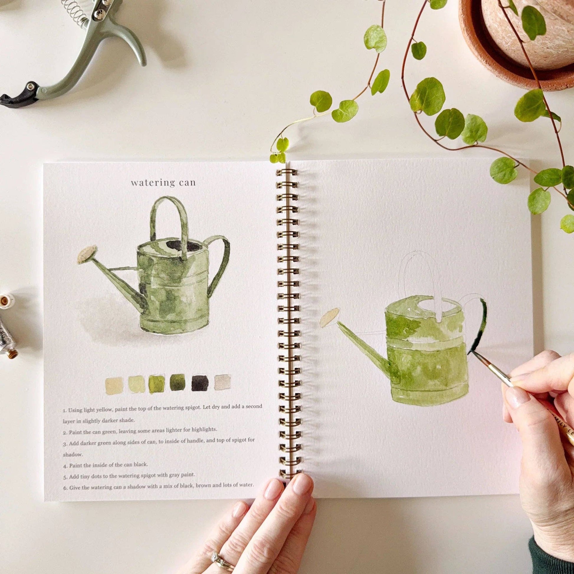 Garden watercolor workbook - Heartfelt Gift Box