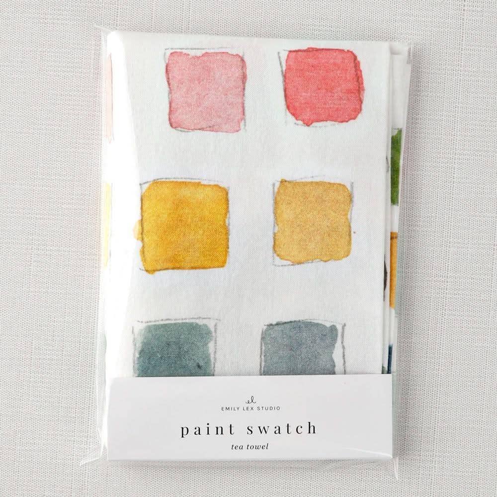 Paint swatch cotton flour sack tea towel - Heartfelt Gift Box
