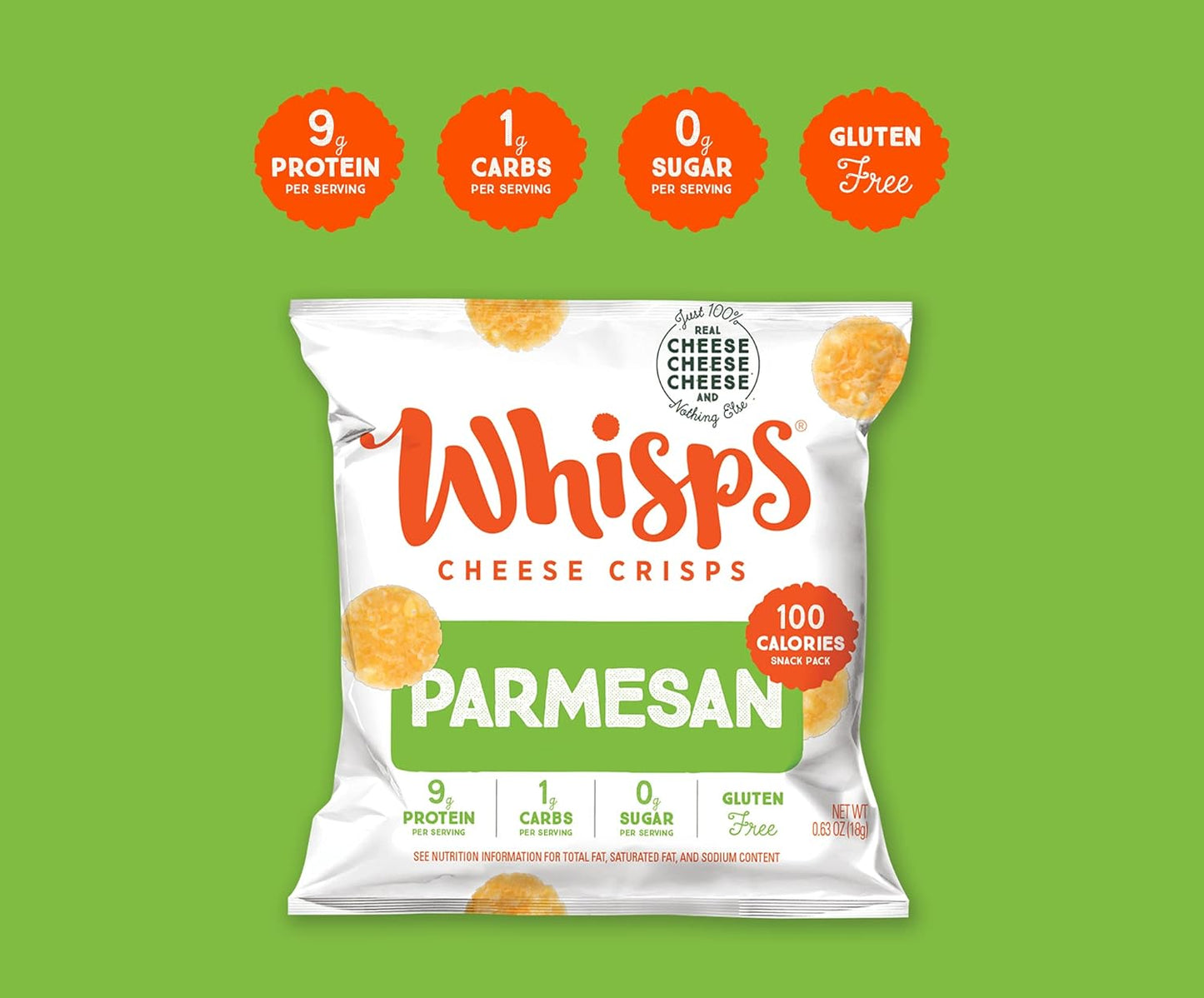 Whisps Cheese Crips | Parmesan, 0.63 oz