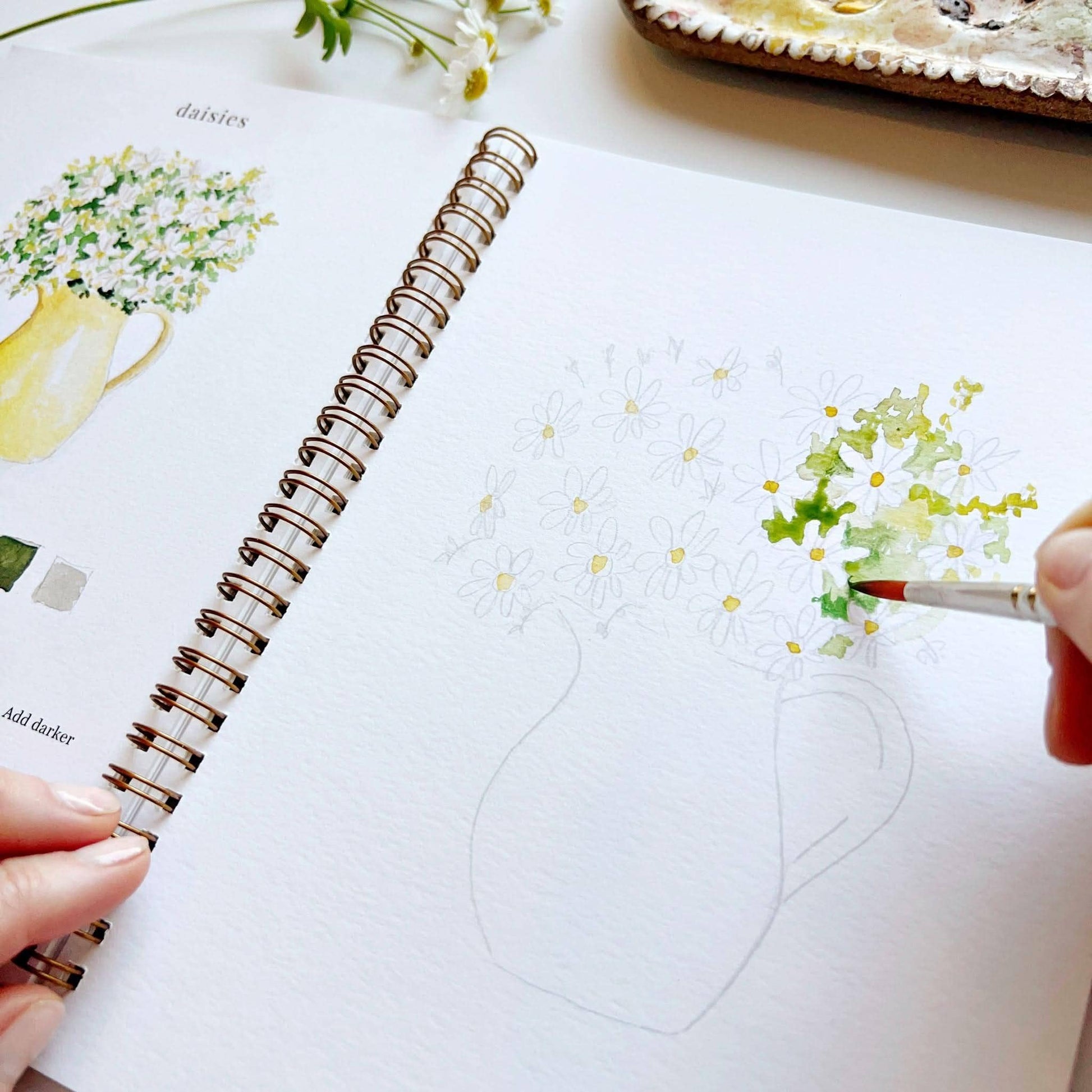 Flowers watercolor workbook - Heartfelt Gift Box
