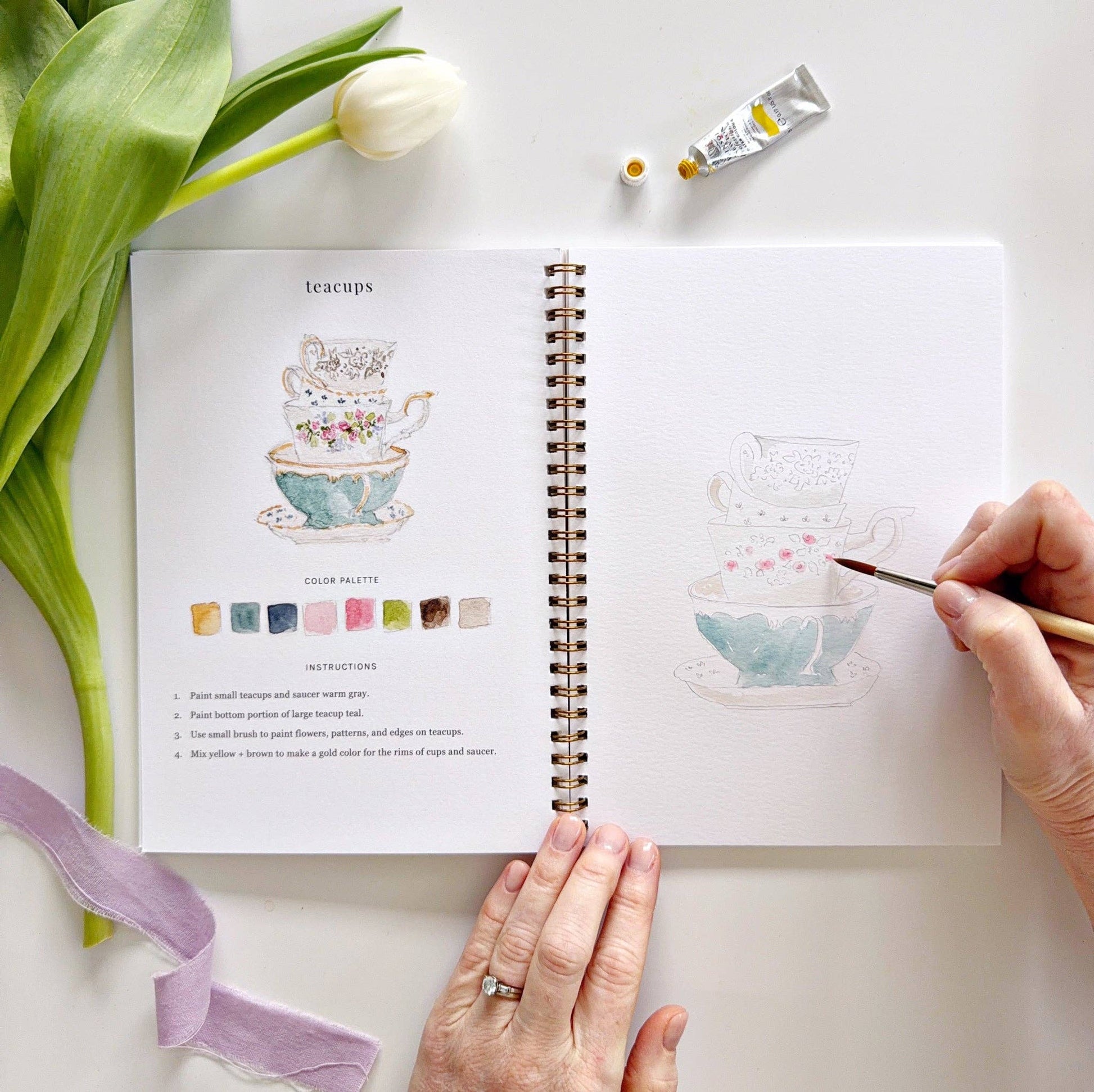 Spring watercolor workbook - Heartfelt Gift Box