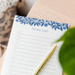 French Blue Floral To-Do List Notepad