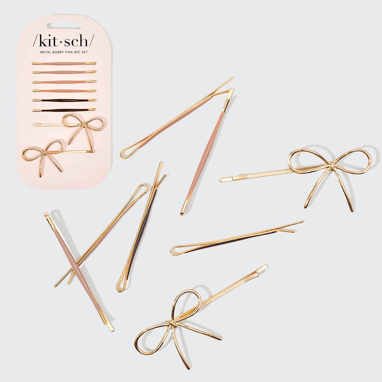 Cloud & Bow Bobby Pins Set | Rosewood