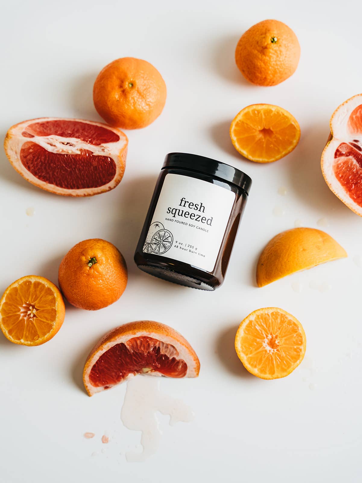 Fresh Squeezed Soy Candle | 9 oz Amber Jar