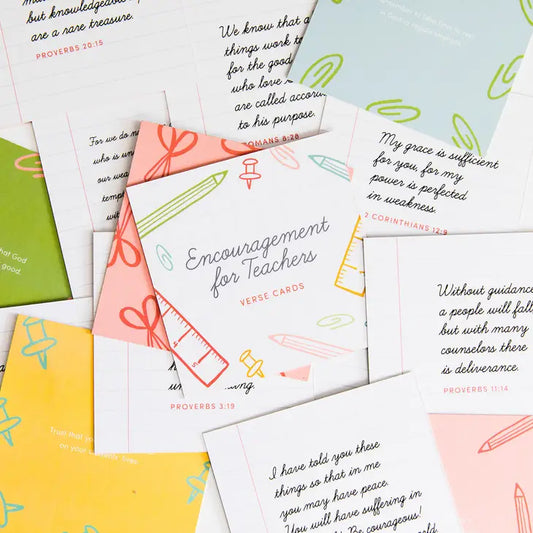 Encouragement For Teachers Verse Cards - Heartfelt Gift Box