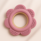 Silicone & Beechwood Baby Teether | Blush Flower