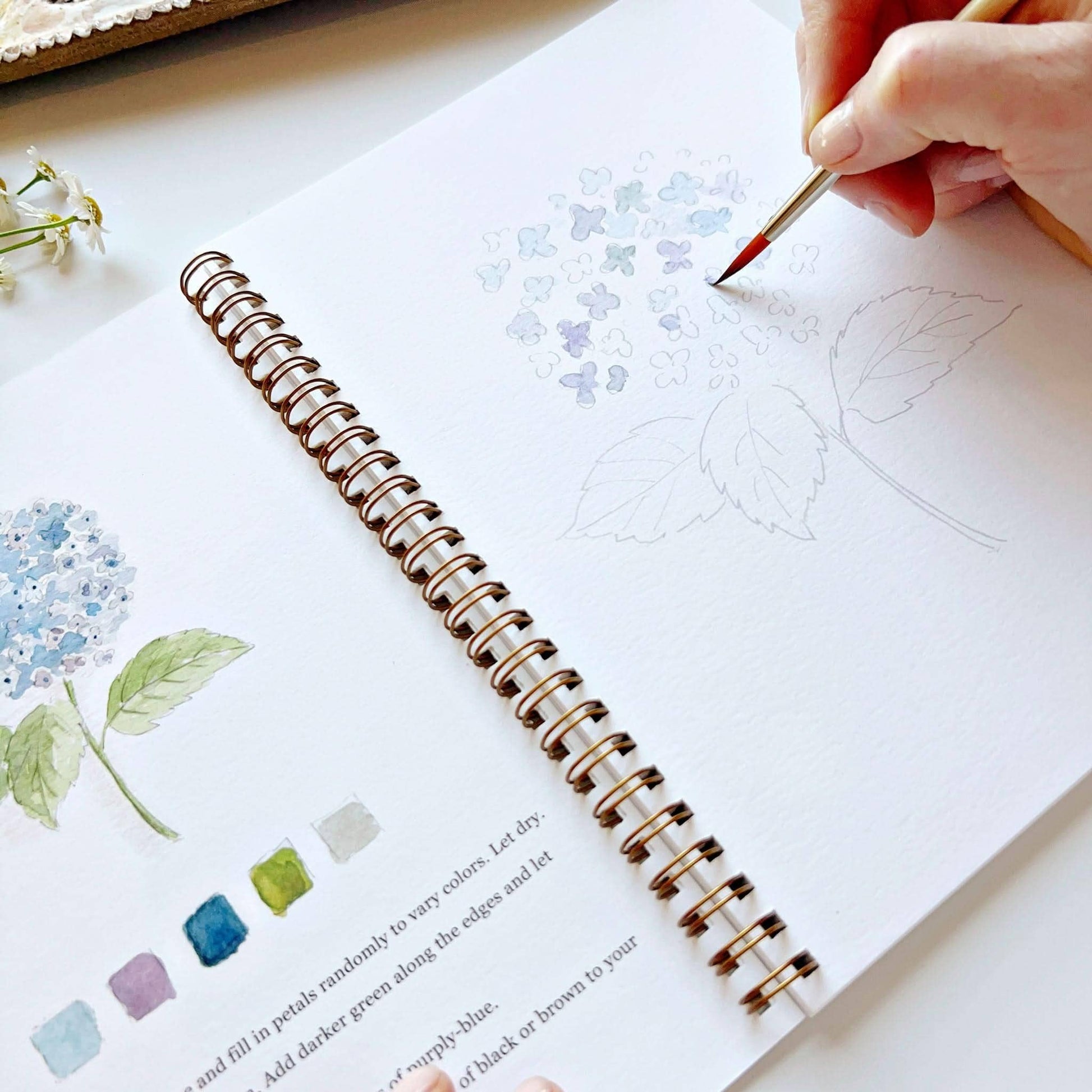 Flowers watercolor workbook - Heartfelt Gift Box
