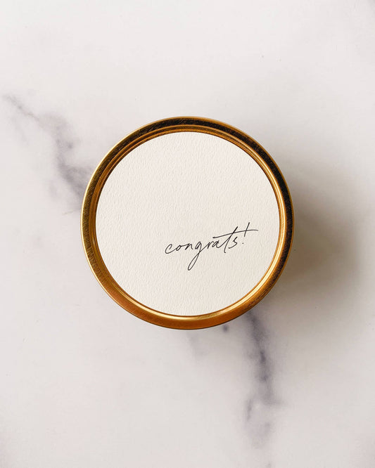 Congrats! Soy Candle Tin | 3.5 oz. - Heartfelt Gift Box