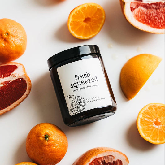 Fresh Squeezed Soy Candle | 9 oz Amber Jar